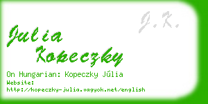 julia kopeczky business card